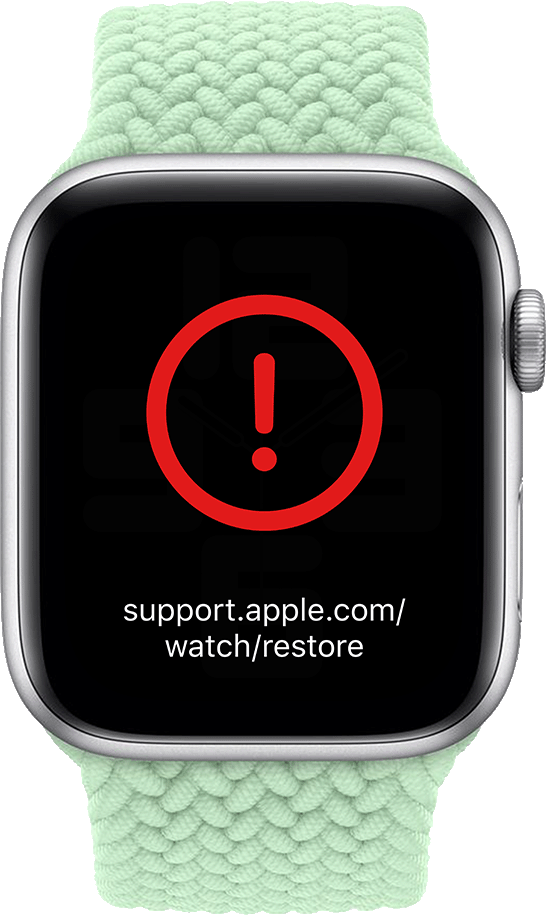 Point d'exclamation Apple Watch