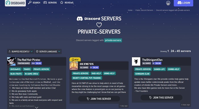 Trouver des serveurs Discord Serveurs privés