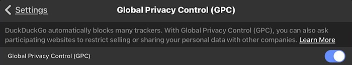 Duckduckgo Microsoft Trackers Contrôle de confidentialité global