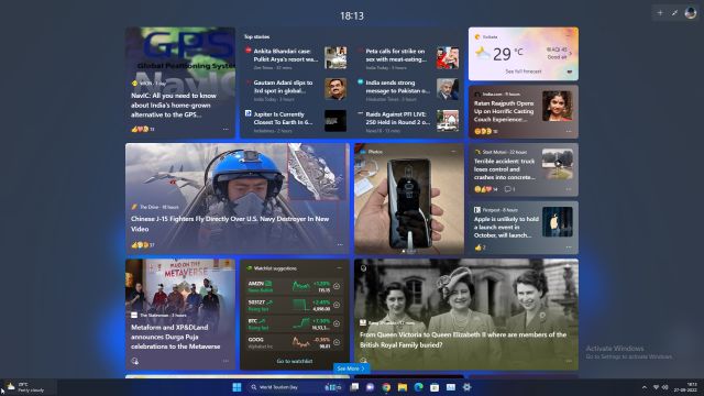 Activer les widgets plein écran sur Windows 11 (2022)