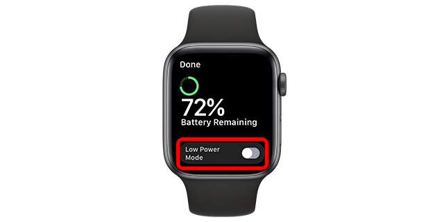 Apple Watch bascule en mode basse consommation 1