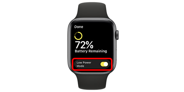 désactiver le mode basse consommation apple watch watchos 9