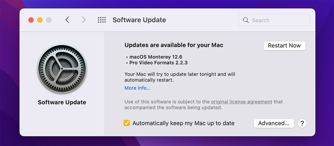 Mettre à jour macOS pour réparer Safari