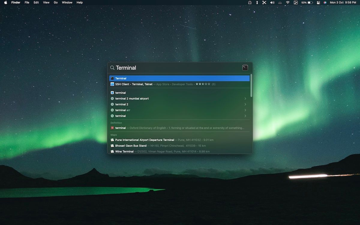 Ouvrir un terminal sur un Mac