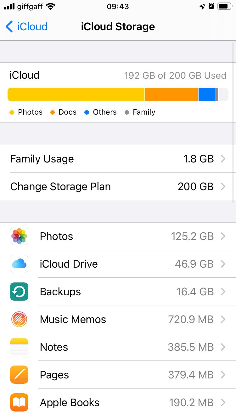Gérer les paramètres de stockage iCloud sur iPhone