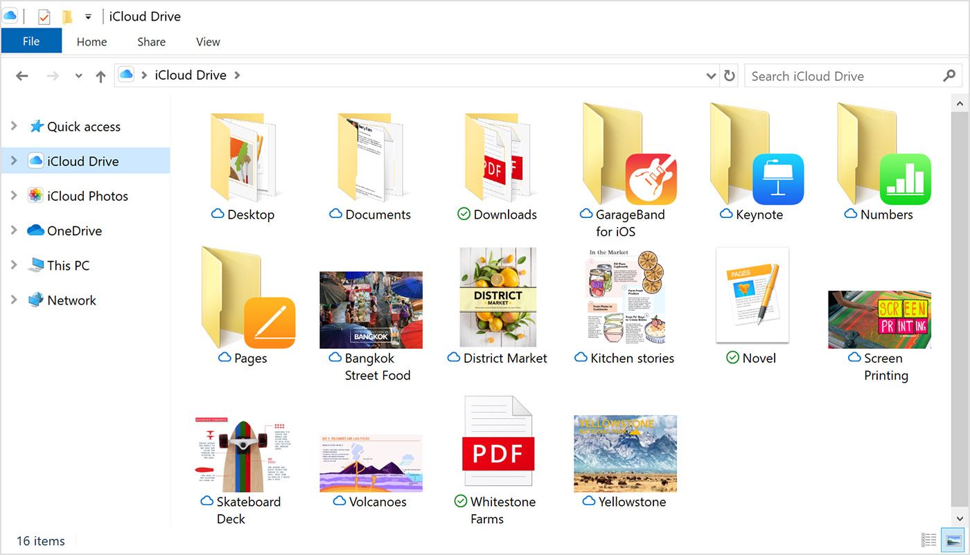 Dossier d'accès rapide iCloud Drive dans l'Explorateur de fichiers sous Windows