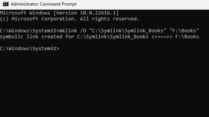 Dossier Windows Symlink Mklink