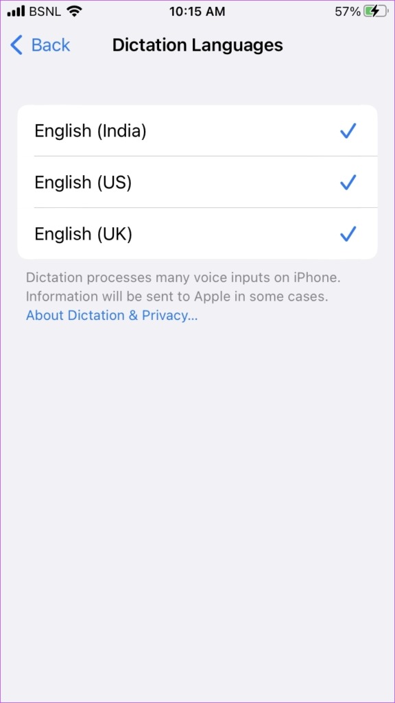 Activation de la dictée du clavier de l'iPhone Ajouter une langue