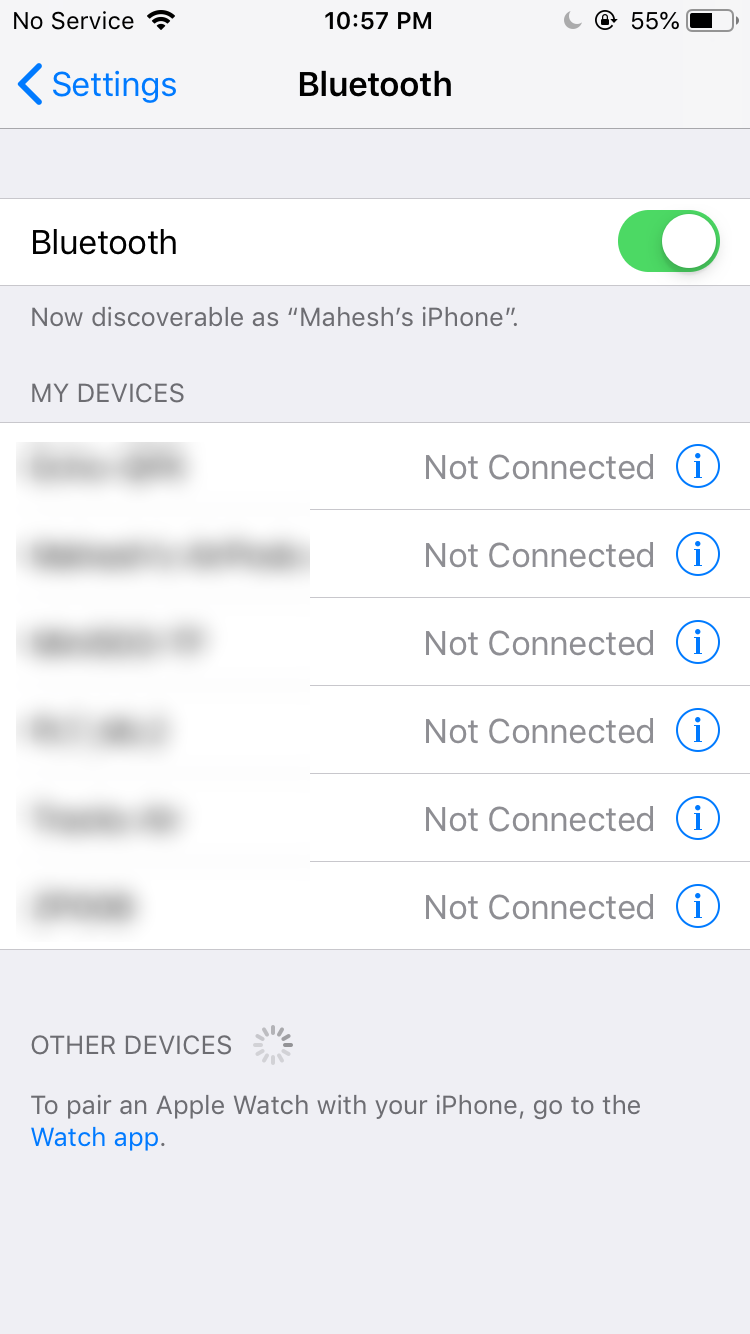 Activer Bluetooth sur iOS