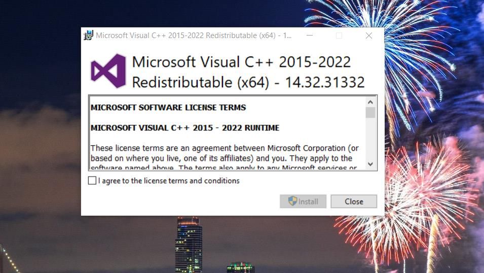 L'outil de mise à jour redistribuable Microsoft Visual C++ 2015-2022