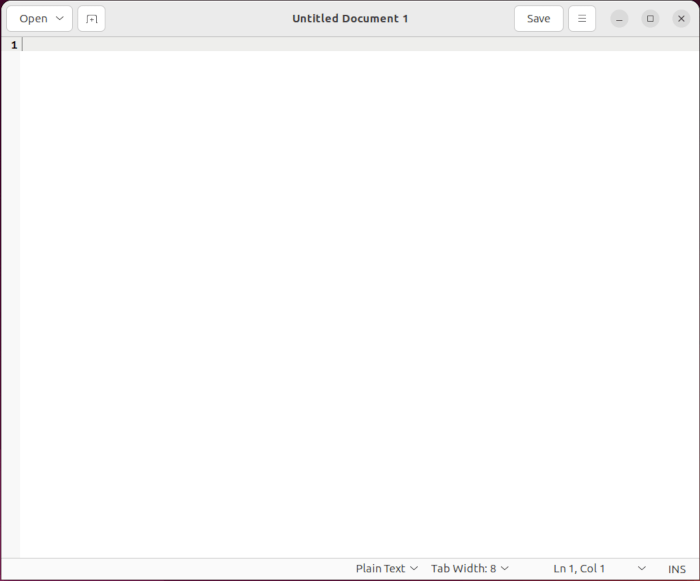 Ouvrir la racine des fichiers Ubuntu 06 Gedit Exemple d'écran