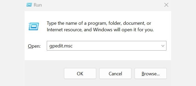 Image de la boîte de dialogue Exécuter Windows