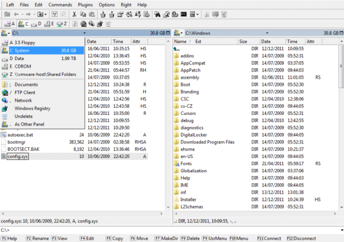 Ceci est une capture d'écran de l'explorateur de fichiers altap alternatif de Windows File Explorer