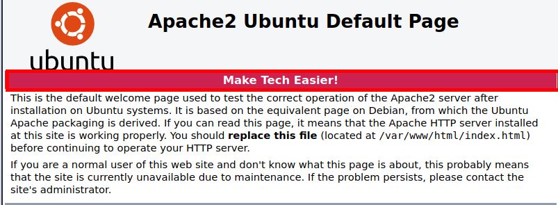 Serveur Web Ubuntu Modifier par défaut