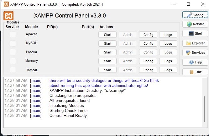 Comment configurer un contrôle Xampp de serveur Web local