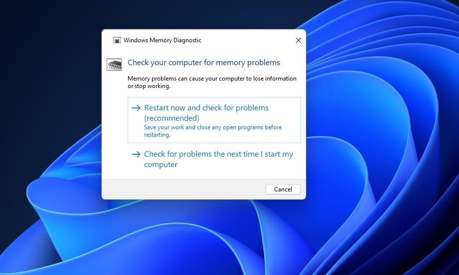 L'outil de diagnostic de la mémoire Windows 
