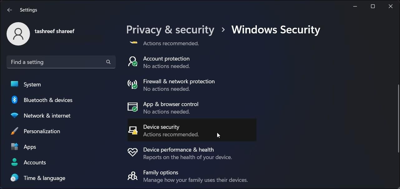 Windows defender Sécurité Windows Sécurité des appareils