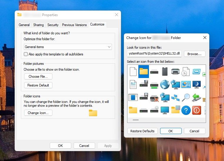 changer l'icône dans Windows 11