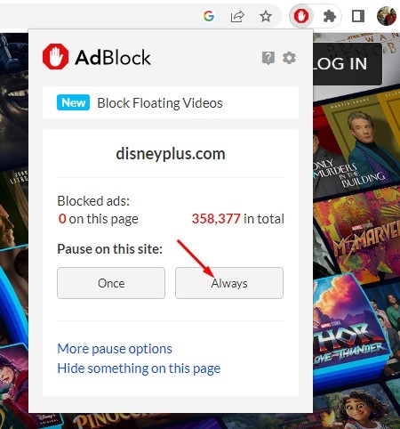 Désactiver les bloqueurs de publicités ou les services de screencast
