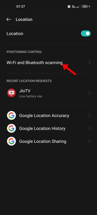 Numérisation Wi-Fi et Bluetooth