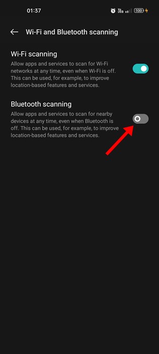 Numérisation Bluetooth