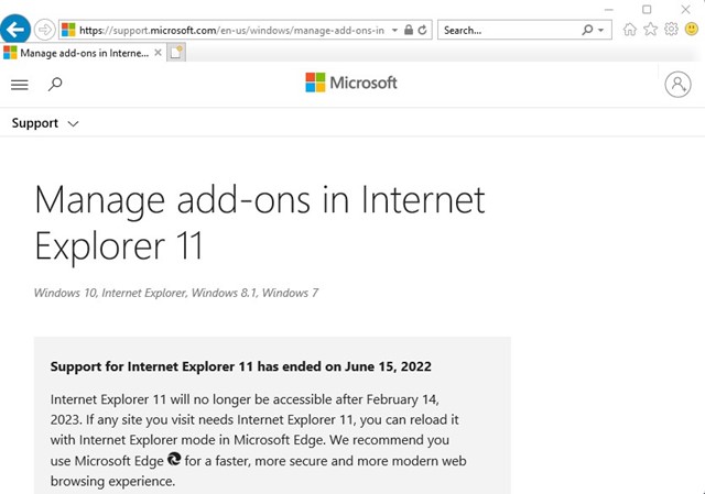 Internet Explorer à part entière