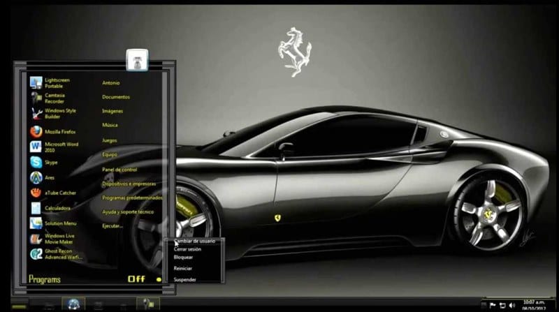 Thème Windows 7 Ferrari