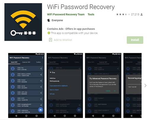 Téléchargez et installez l'application Wifi Password Recovery