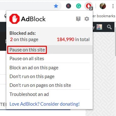 Désactiver Adblocker à partir de la page Web
