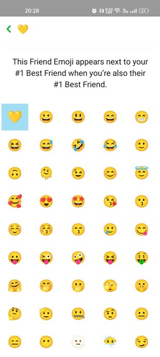 choisissez l'emoji