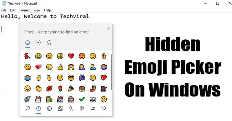 Comment ouvrir le sélecteur d'emoji caché dans Windows 10