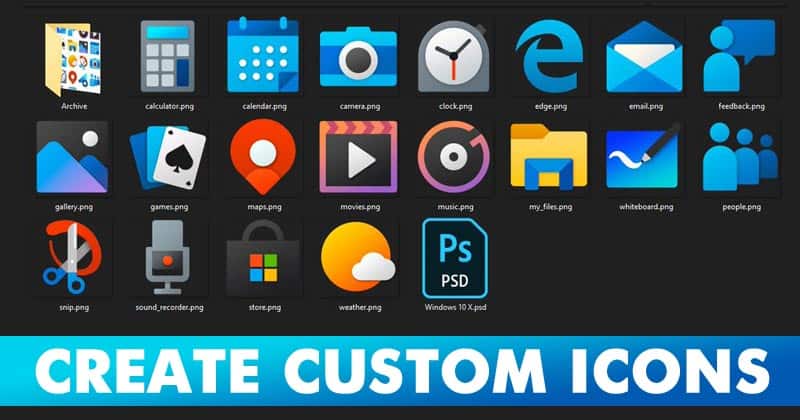 Créer des icônes personnalisées sur un ordinateur Windows 10