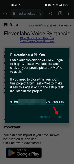 clé API secrète