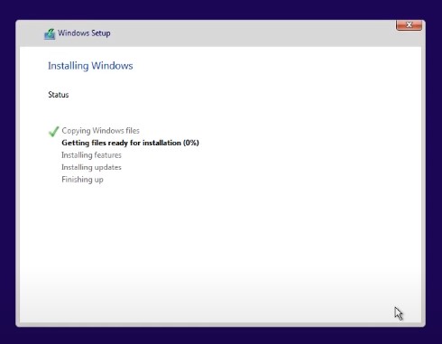Windows 11 termine le processus d'installation