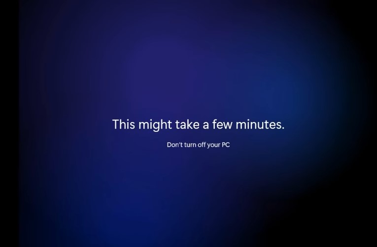 Windows 11 prendra quelques minutes