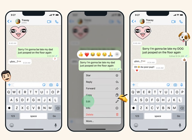 Modifier les messages WhatsApp sur iPhone