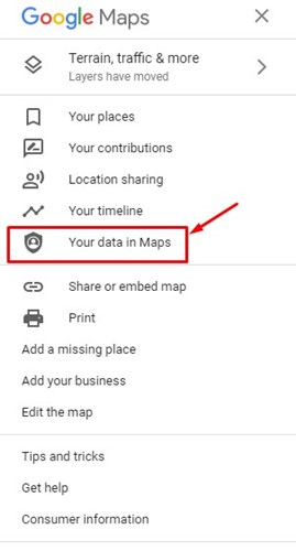 Vos données dans Maps