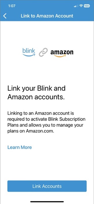 Lier Blink et compte Amazon
