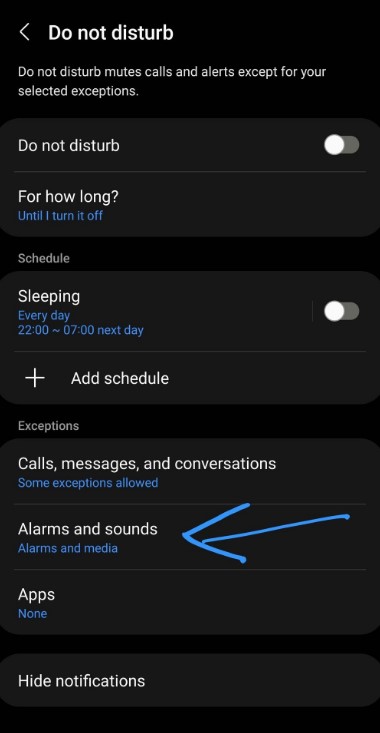 Mon alarme se déclenchera-t-elle toujours sur Ne pas déranger Samsung ?
