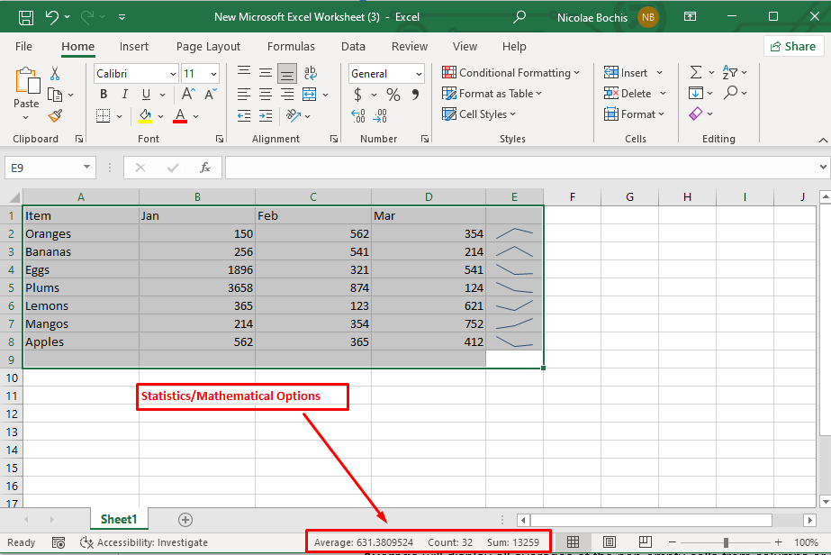 Comment utiliser et personnaliser la barre d'état dans Microsoft Excel image 7