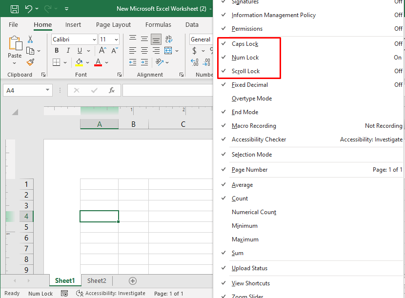 Comment utiliser et personnaliser la barre d'état dans Microsoft Excel image 11