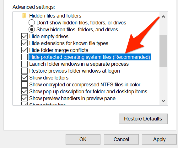 6 façons d'afficher les fichiers et dossiers cachés dans Windows 10 image 20