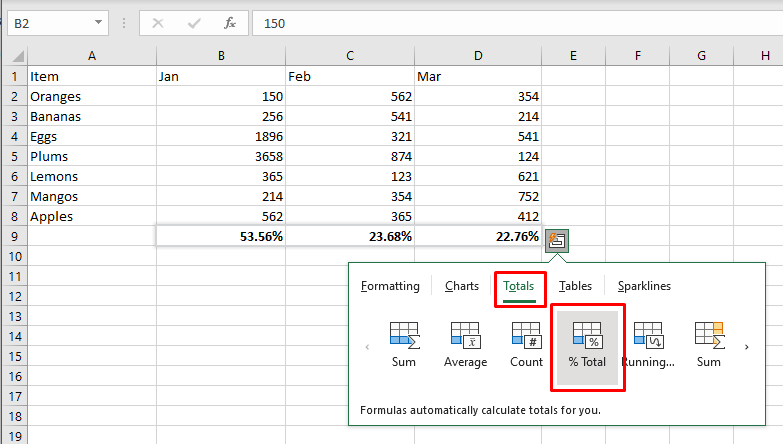 Comment utiliser l'outil d'analyse rapide dans Microsoft Excel image 14