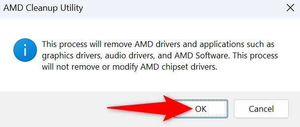 Exécution de l'utilitaire AMD Cleanup