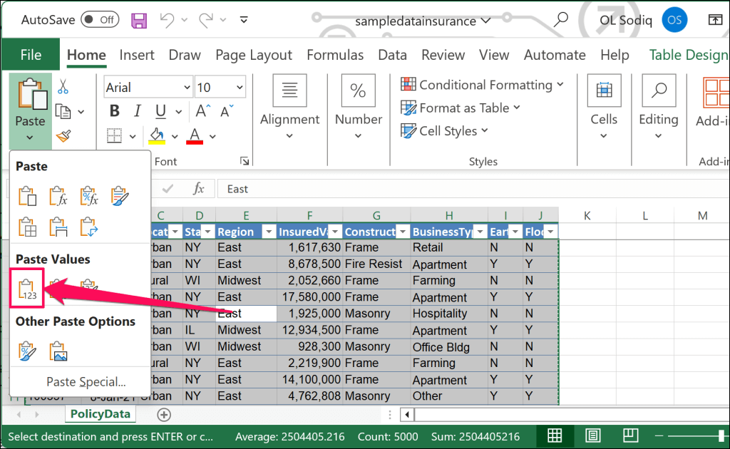 Partager ou enregistrer des classeurs Excel sans formules Image 5