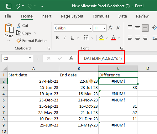 Comment réparer #NUM !  Erreurs dans Microsoft Excel image 2