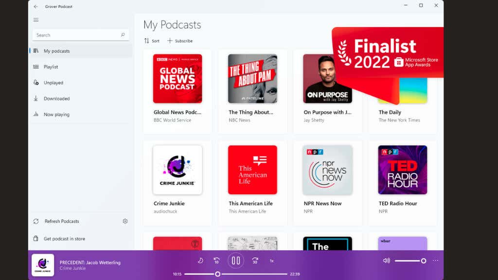 5 meilleures applications de podcast pour Windows image 6