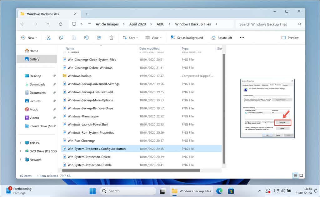 Un exemple de dossier dans l'Explorateur de fichiers Windows affichant une vue de dossier personnalisée.